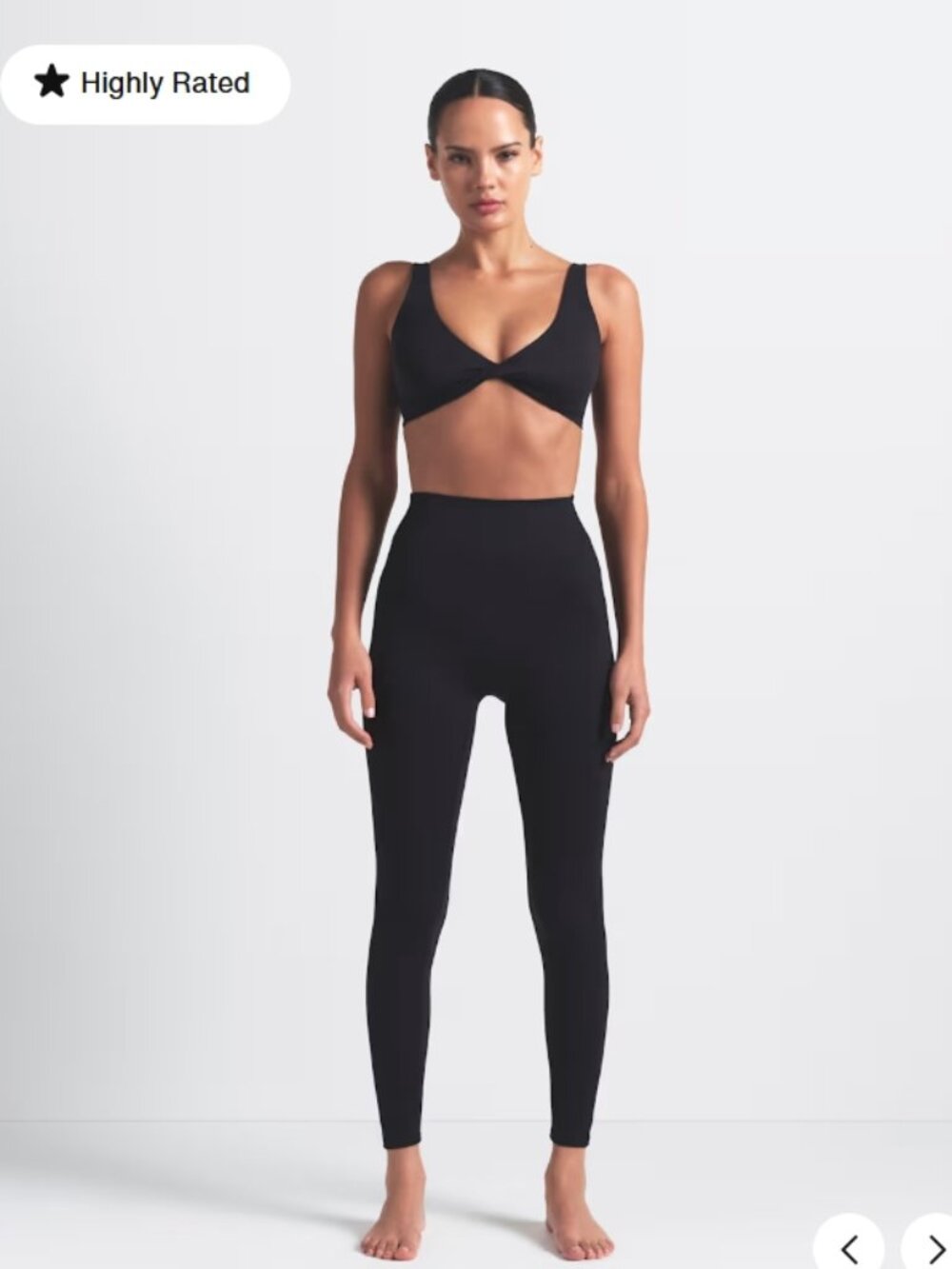 NEW NikeSKIMS Matte High Waisted 26" Leggings Obsidian Black Small NWT